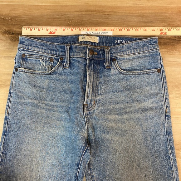 Madewell Mens Relaxed Taper Jeans Blue Wash Size 31 x 27 Cotton Blend - Picture 2 of 10